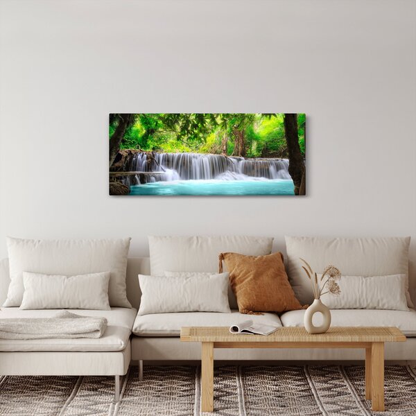 Slika - Vodopad, tirkizna (120x50 cm)