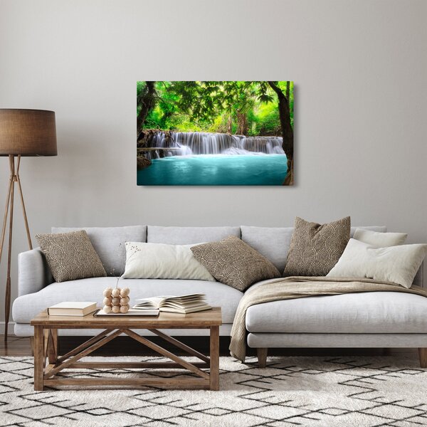 Slika - Vodopad, tirkizna (90x60 cm)