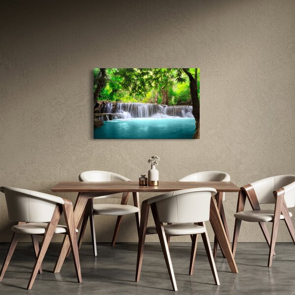 Slika - Vodopad, tirkizna (90x60 cm)