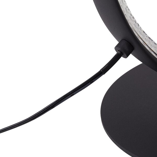 Podne Lampa Lucande, Rodado, Crno, Dnevna soba, Metal, Moderan