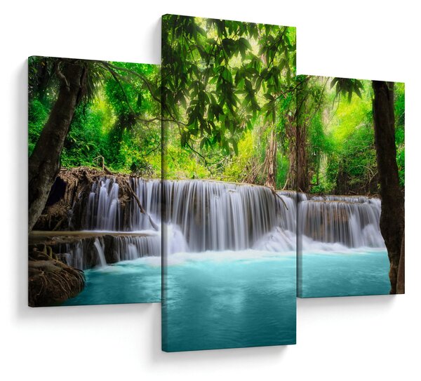 Slika - Vodopad, tirkizna (90x60 cm)