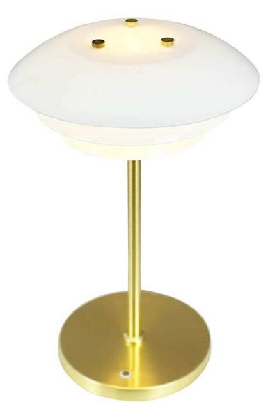 Stolne Lampa Dyberg Larsen, DL20, prigušiv, Zlato / mjed, Spavaća soba, Metal, Dizajn