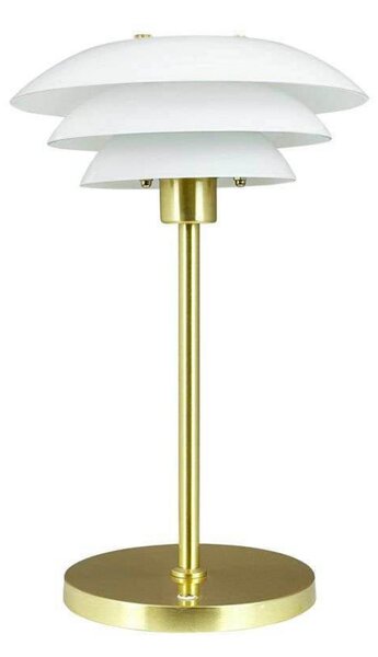 Stolne Lampa Dyberg Larsen, DL20, prigušiv, Zlato / mjed, Spavaća soba, Metal, Dizajn