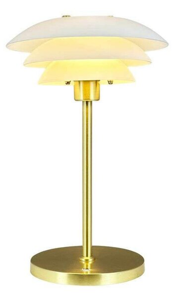 Stolne Lampa Dyberg Larsen, DL20, prigušiv, Zlato / mjed, Spavaća soba, Metal, Dizajn