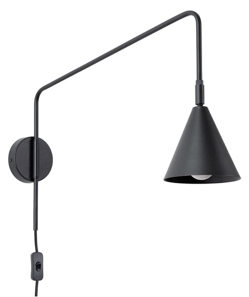 Zidne Svjetiljka SOLLUX LIGHTING, LYS, Crno, Dnevna soba, Metal, Skandinavski