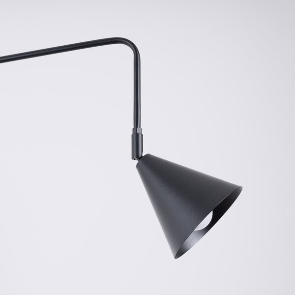 Zidne Svjetiljka SOLLUX LIGHTING, LYS, Crno, Dnevna soba, Metal, Skandinavski