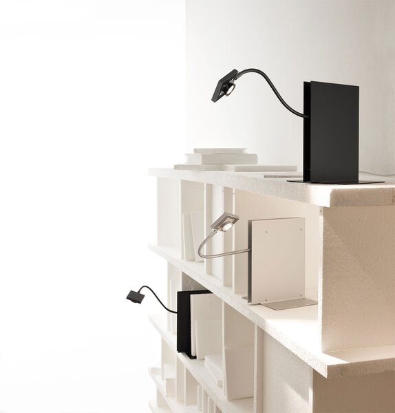 Stolne Lampa Ingo Maurer, LED´s Oskar, Crno, Spavaća soba, Metal, Dizajn