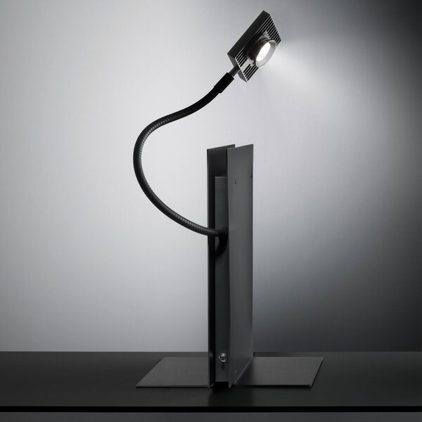 Stolne Lampa Ingo Maurer, LED´s Oskar, Crno, Spavaća soba, Metal, Dizajn