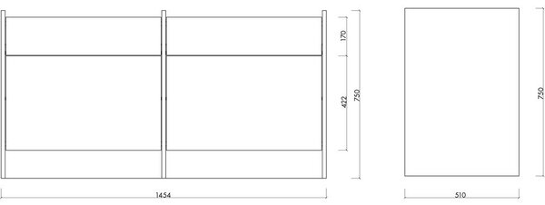 Komoda u dekoru hrasta u prirodnoj boji 146x76x51 cm Hido – noo.ma