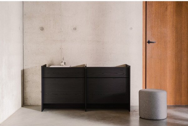 Crna komoda 146x76x51 cm Hido – noo.ma