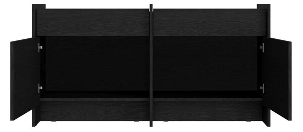 Crna komoda 146x76x51 cm Hido – noo.ma