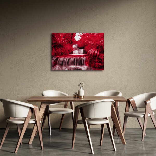 Slika - Indonezijski vodopadi u crvenoj boji (70x50 cm)