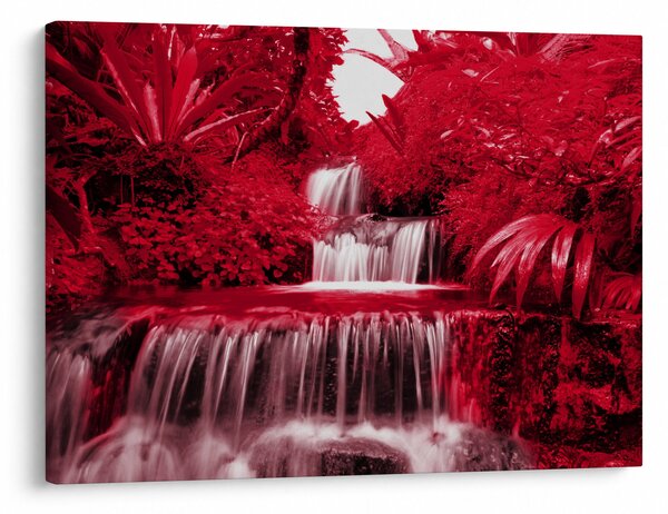 Slika - Indonezijski vodopadi u crvenoj boji (70x50 cm)