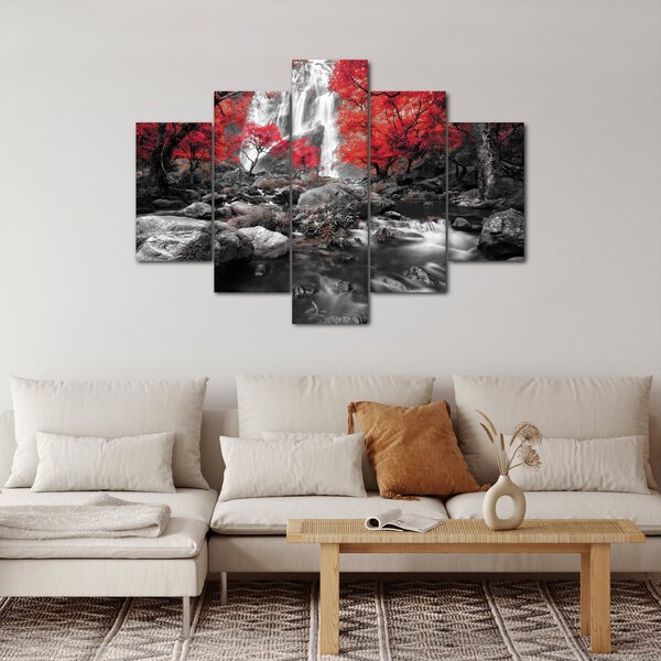 Slika - Slapovi u jesenskom pejzažu (150x105 cm)