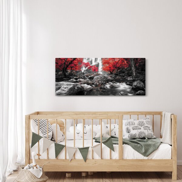 Slika - Slapovi u jesenskom pejzažu (120x50 cm)
