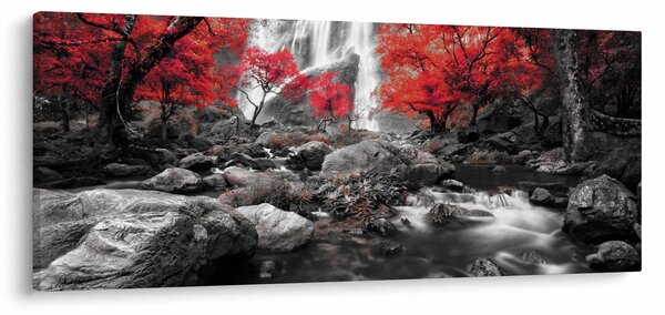 Slika - Slapovi u jesenskom pejzažu (120x50 cm)