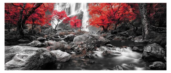 Slika - Slapovi u jesenskom pejzažu (120x50 cm)