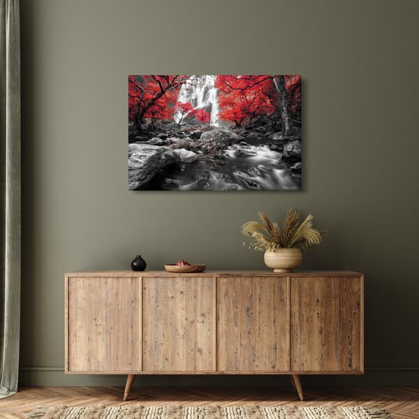 Slika - Slapovi u jesenskom pejzažu (90x60 cm)