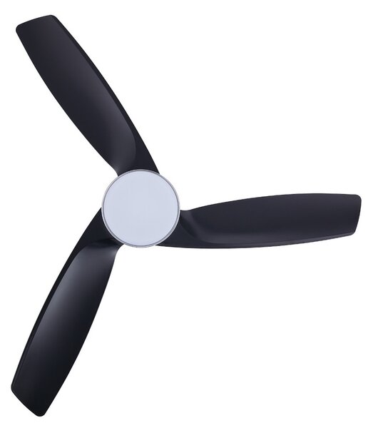 Bronx LED stropni ventilator DC, tih, 132 cm, CCT - Beacon Beacon Lighting, Bronx, prigušiv, Crno, Dnevna soba, Plastika, Moderan
