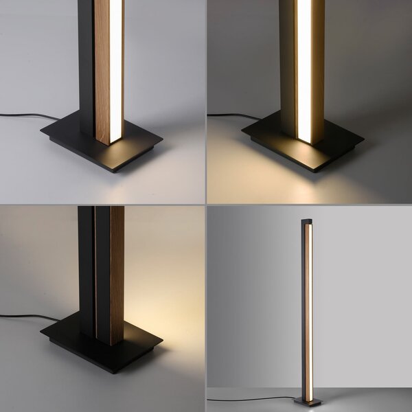 Podne Lampa PURE, PURE Lines Floor, prigušiv, Drvo, Dnevna soba, Drvo