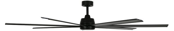 Stropni ventilator s rasvjetom u Atlanti, crni, DC, tih – Beacon Beacon Lighting, Atlanta, prigušiv, Crno, Dnevna soba, Aluminij, Moderan