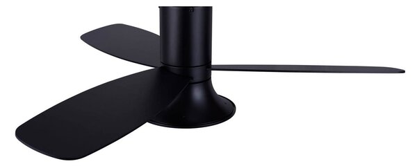 Stropni ventilator Flusso s rasvjetom, crni, 132 cm, tih, Beacon Beacon Lighting, Flusso, prigušiv, Crno, Dnevna soba, Drvo, Moderan