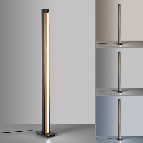 Podne Lampa PURE, PURE Lines Floor, prigušiv, Drvo, Dnevna soba, Drvo