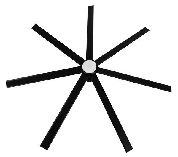 Stropni ventilator s rasvjetom u Atlanti, crni, DC, tih – Beacon Beacon Lighting, Atlanta, prigušiv, Crno, Dnevna soba, Aluminij, Moderan
