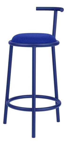 Plava metalna barska stolica (visine sjedala 68 cm) Hogo – noo.ma