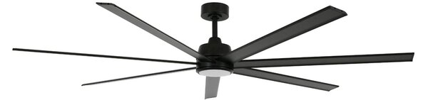 Stropni ventilator s rasvjetom u Atlanti, crni, DC, tih – Beacon Beacon Lighting, Atlanta, prigušiv, Crno, Dnevna soba, Aluminij, Moderan