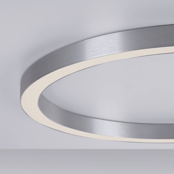 Stropne Svjetiljka PURE, PURE Lines Round, prigušiv, Sivo, Dnevna soba, Metal, Moderan