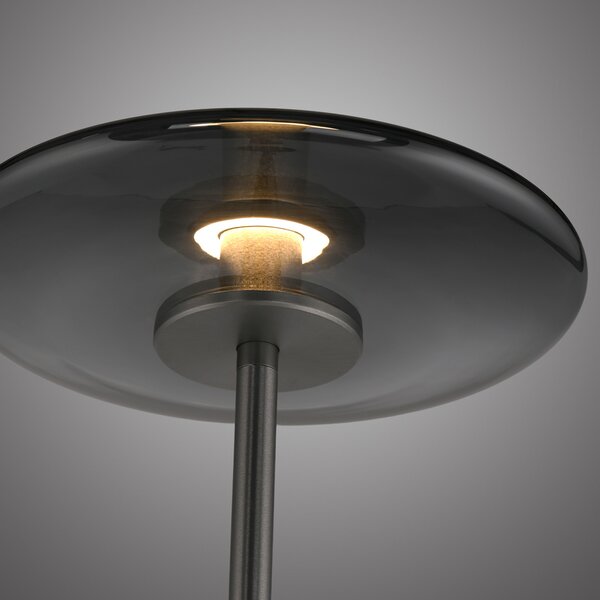 Podne Lampa PURE, Vitrum, prigušiv, Sivo, Dnevna soba, Aluminij, Moderan