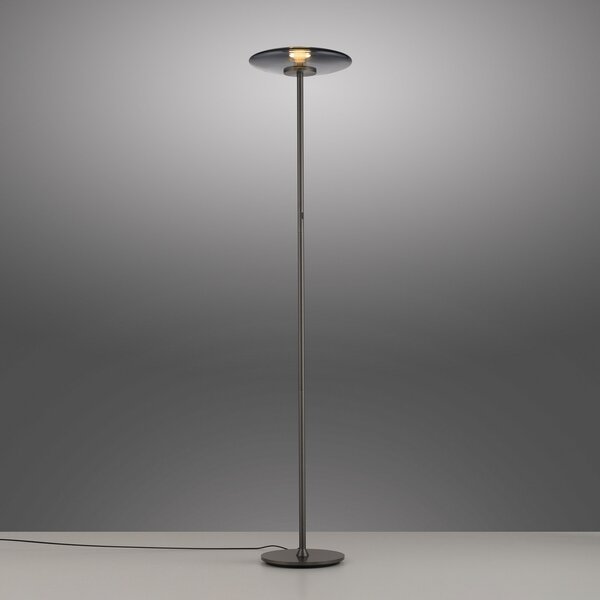 Podne Lampa PURE, Vitrum, prigušiv, Sivo, Dnevna soba, Aluminij, Moderan