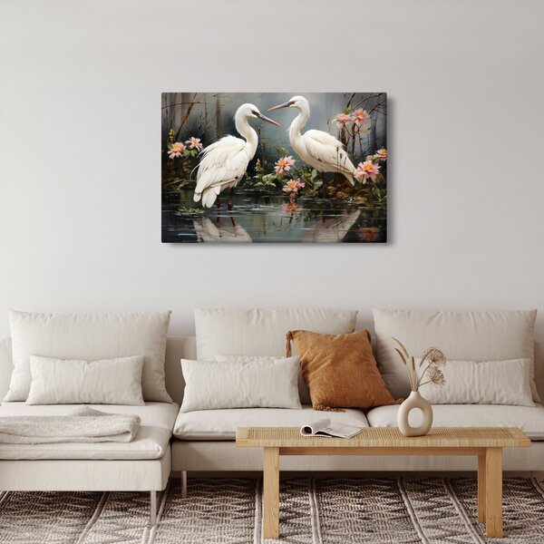 Slika - Bijeli ždralovi (90x60 cm)