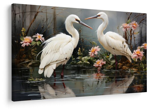 Slika - Bijeli ždralovi (90x60 cm)