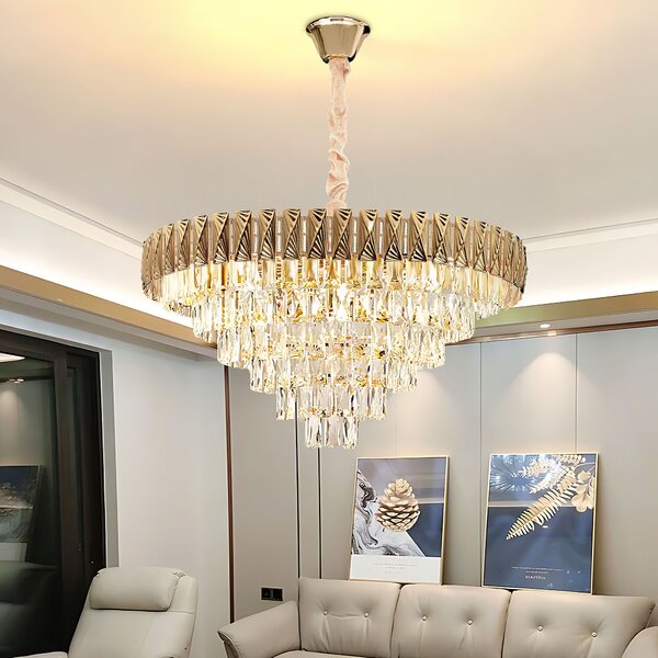 Visilica s kristalima G061-CP 80CM GOLD