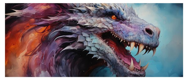 Slika - Ilustracija zmaja (120x50 cm)