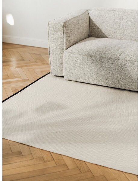 Bež ručno rađen vunen tepih 140x200 cm Mavi – noo.ma