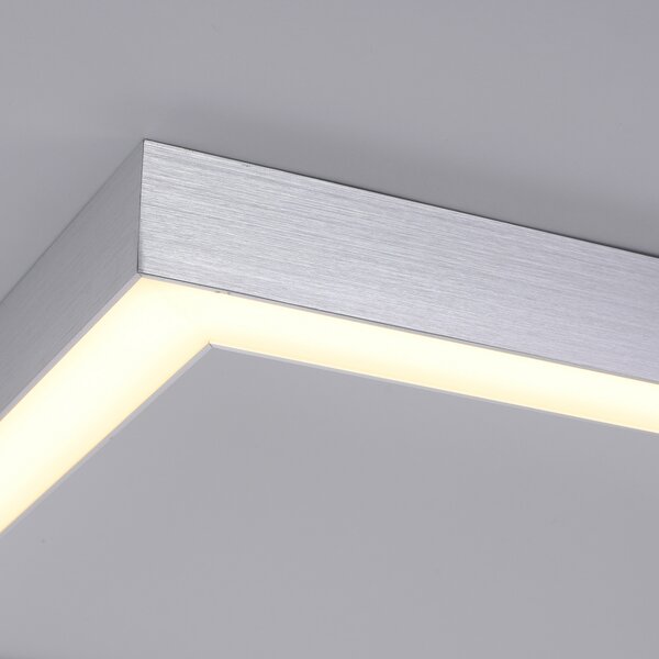 Stropne Svjetiljka PURE, PURE Lines Square, prigušiv, Sivo, Dnevna soba, Metal, Moderan