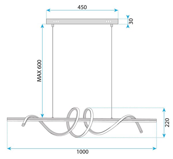 Viseća LED lampa G065-CP Gold
