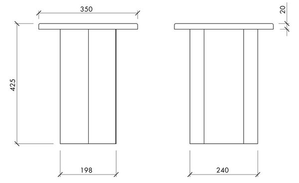 Metalni okrugao pomoćni stol ø 35 cm Sato – noo.ma