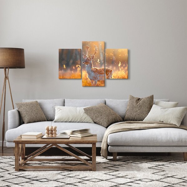 Slika - Jeleni u polju (90x60 cm)