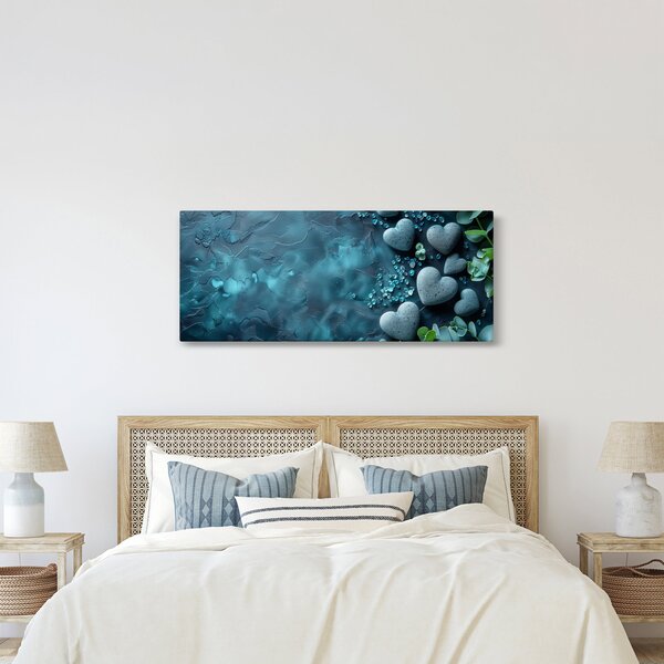 Slika - Kamenje u obliku srca (120x50 cm)