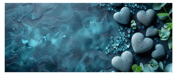 Slika - Kamenje u obliku srca (120x50 cm)
