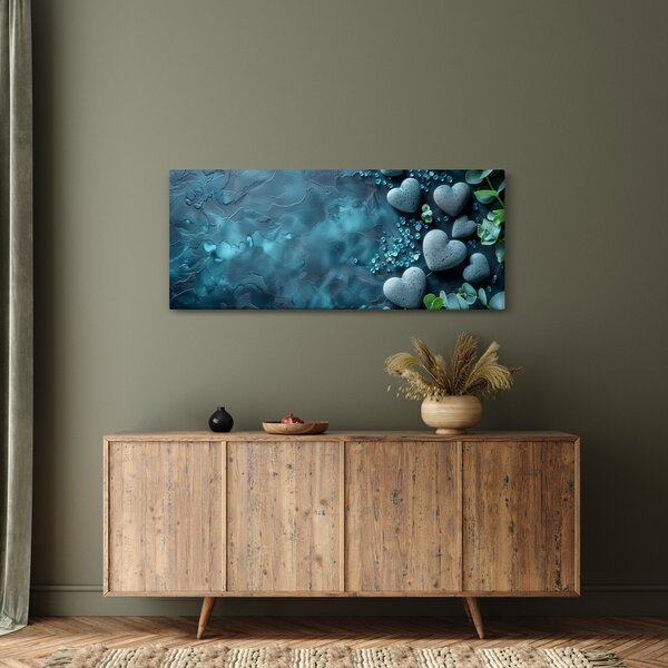 Slika - Kamenje u obliku srca (120x50 cm)