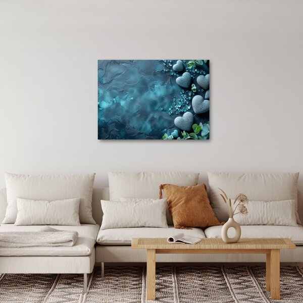 Slika - Kamenje u obliku srca (70x50 cm)