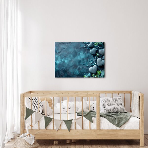 Slika - Kamenje u obliku srca (70x50 cm)