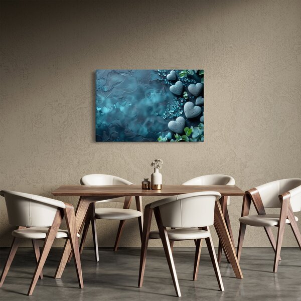 Slika - Kamenje u obliku srca (90x60 cm)