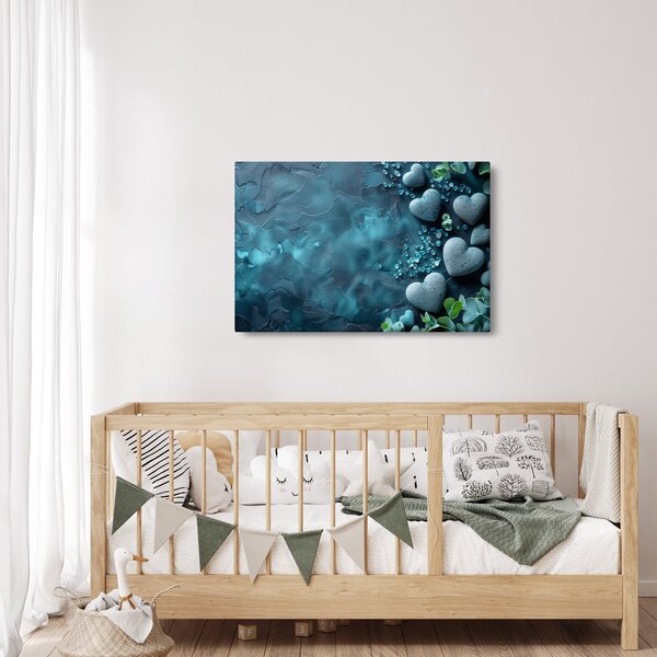 Slika - Kamenje u obliku srca (90x60 cm)