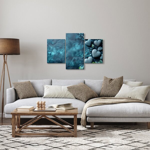 Slika - Kamenje u obliku srca (90x60 cm)